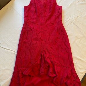 Maggy London Vibrant Red High Low Dress